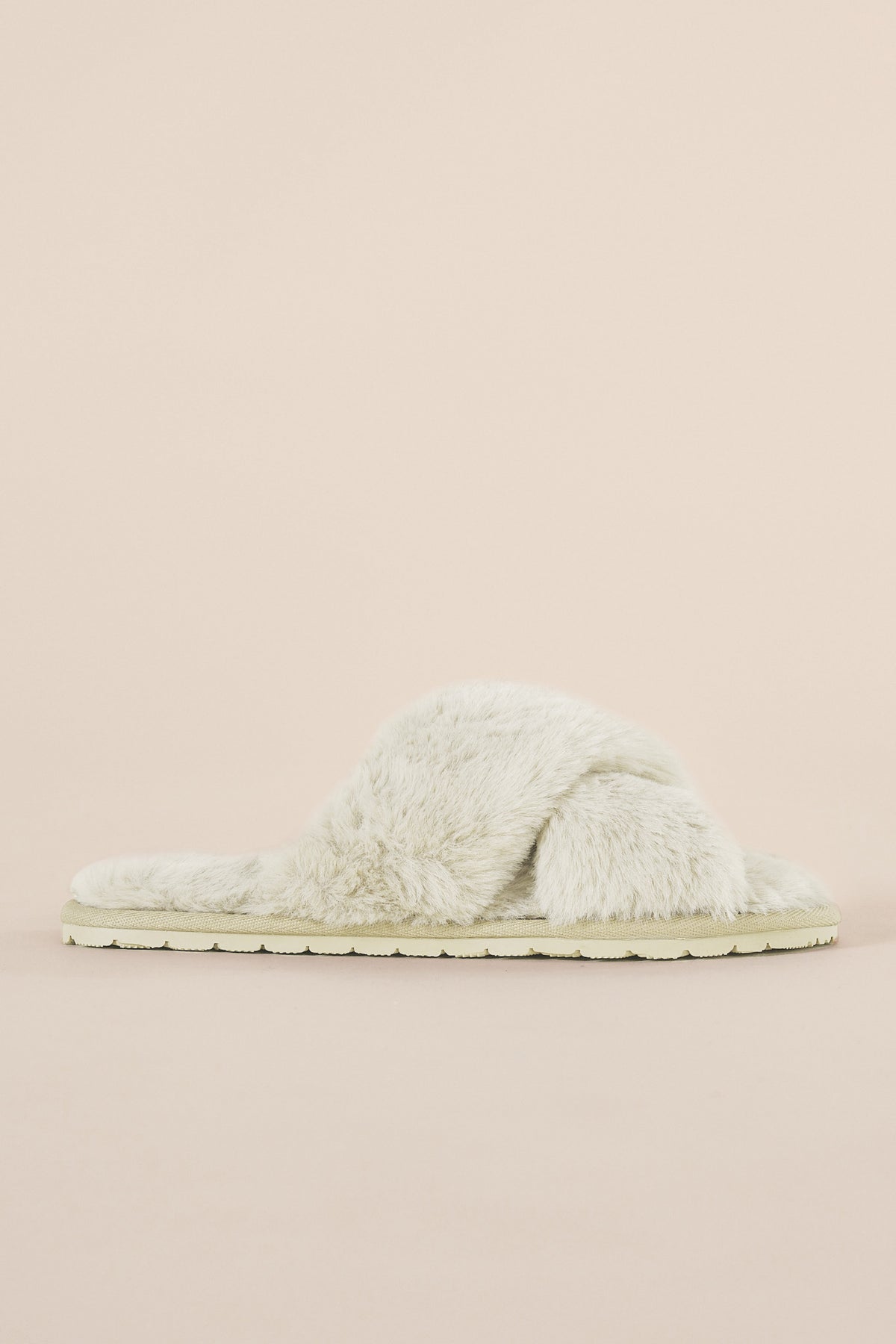 Gingerlilly Milan Plush Slipper - Ivory - Top