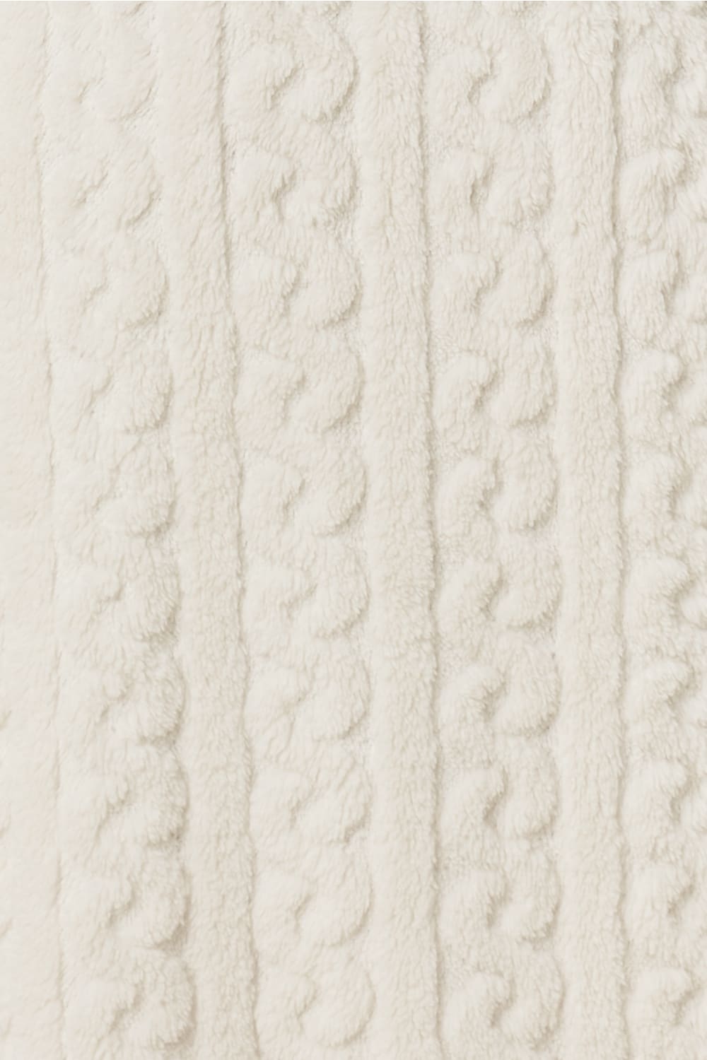 Gingerlilly Gabriella Plush Long Robe - Ivory - Fabric detail