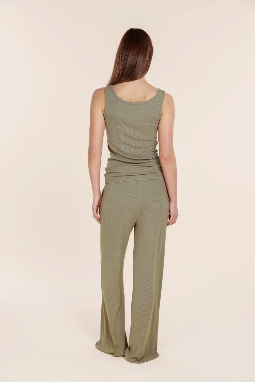 Liberty Ribbed Singlet Henley Top - Gingerlilly Sleepwear
