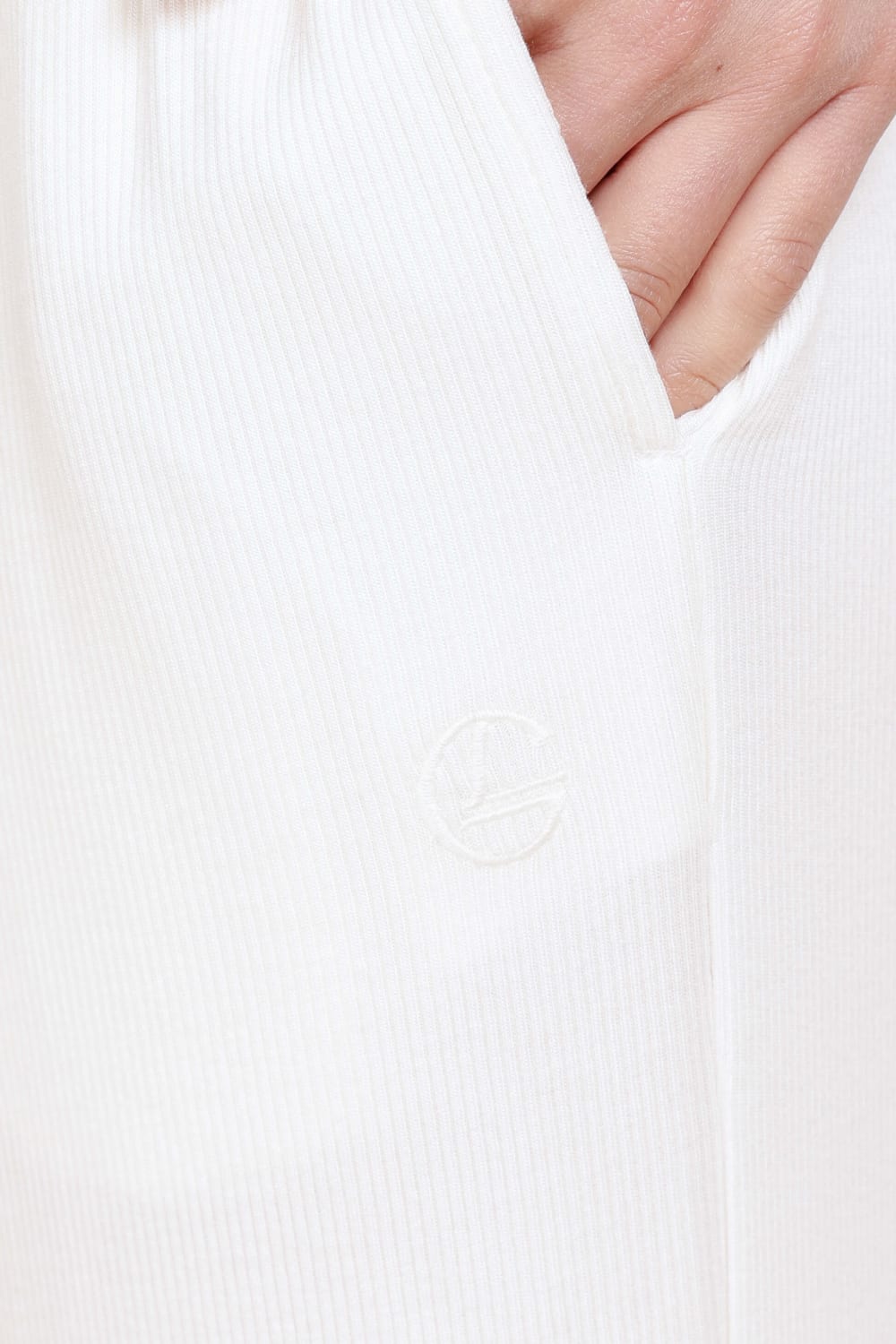 Gingerlilly Liberty Ribbed Singlet Henley Top - White - Detail alt 2