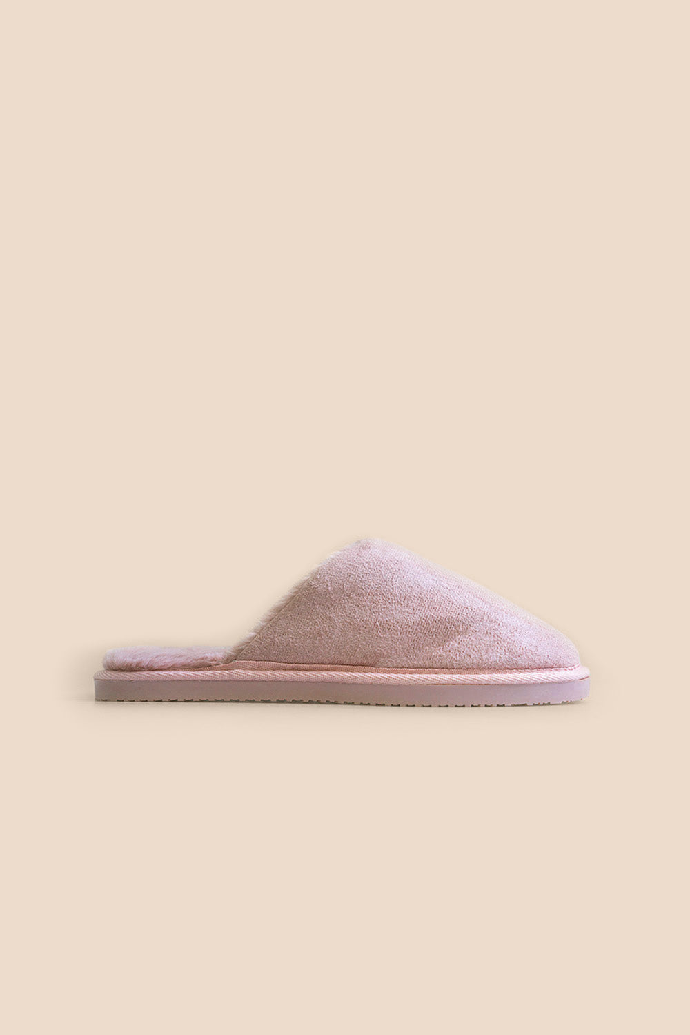 Gingerlilly St Moritz Mock Suede Slipper Pink - Side