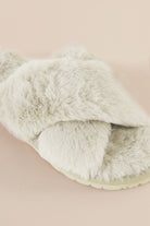 Gingerlilly Milan Plush Slipper - Ivory - Detail