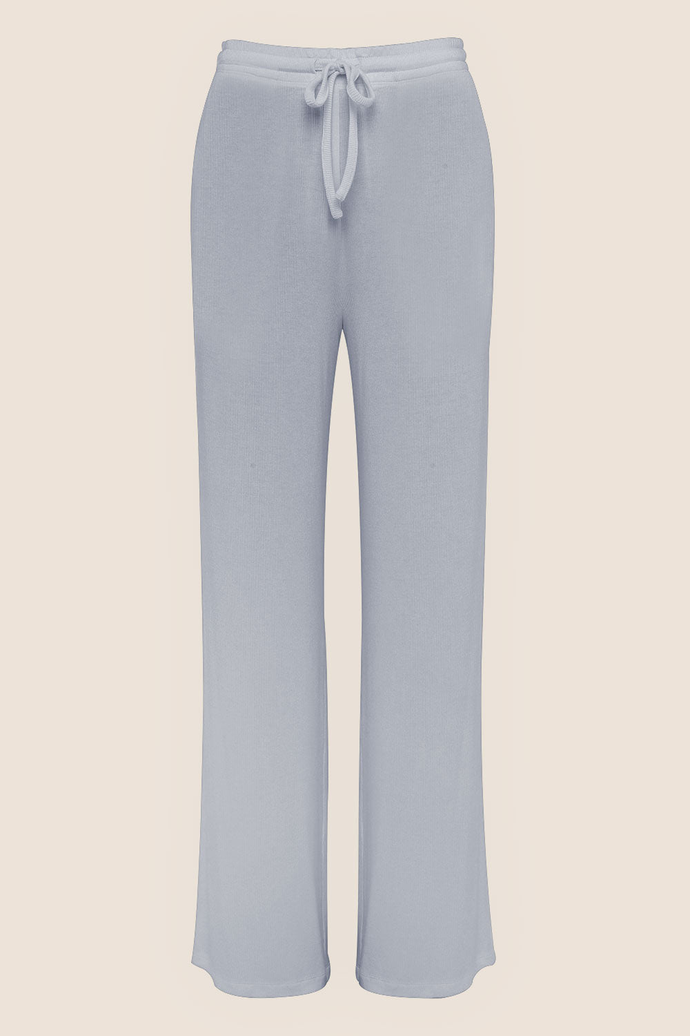 Ghost blue lounge pants with drawstring waist by Gingerlilly Sleepwear, soft cotton blend