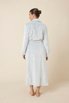 Gingerlilly Desiré Grey Long Plush Robe - Back