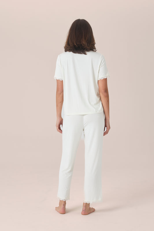 Dianne Bamboo Long PJ set with Lace