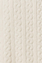 Gingerlilly Gabriella Plush Long Robe - Ivory - Fabric detail