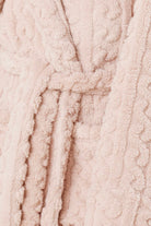Gingerlilly Gabriella Plush Long Robe - Pink - Detail