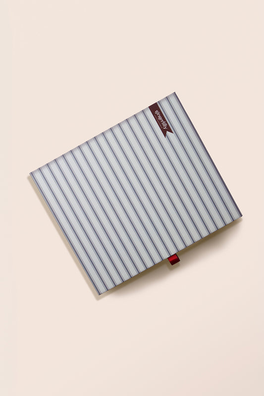 Octavia Cotton Stripe PJ set black white ivory box packaging