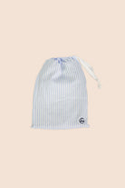 Gingerlilly Mini Noah Cotton Short PJ Set - Blue Stripe - Drawstring bag