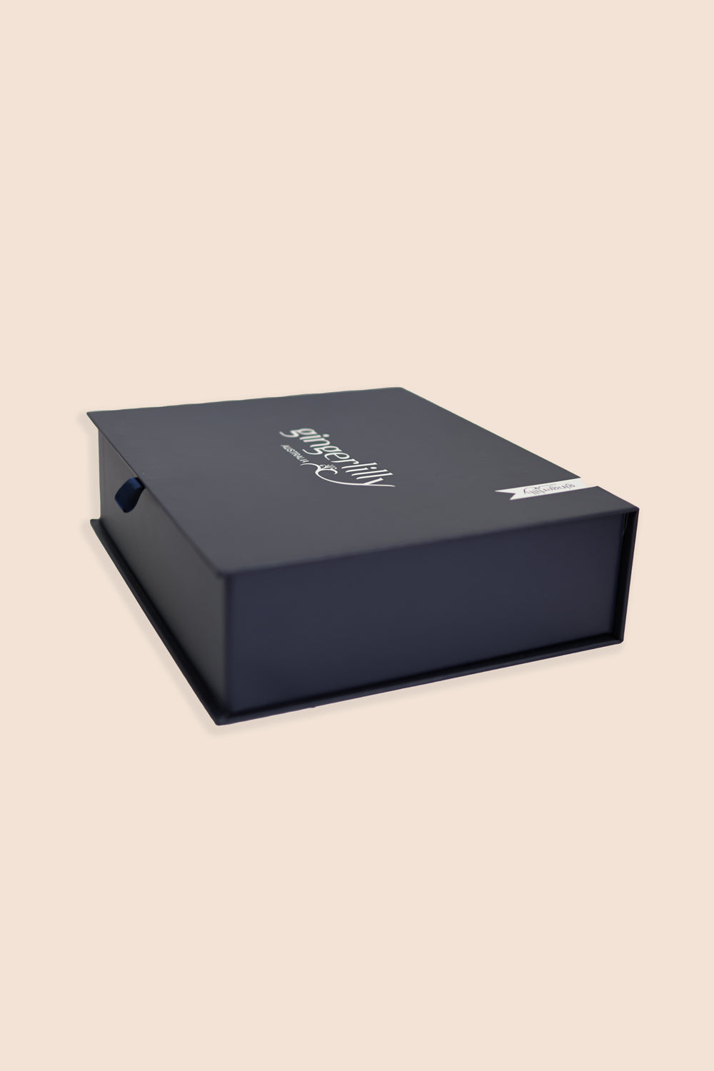 Gingerlilly Mini Sonia Silky Satin Short PJ Set - Navy - Gift box