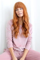 Gingerlilly Thea Velour Long Lounge Set - Pink - Lifestyle