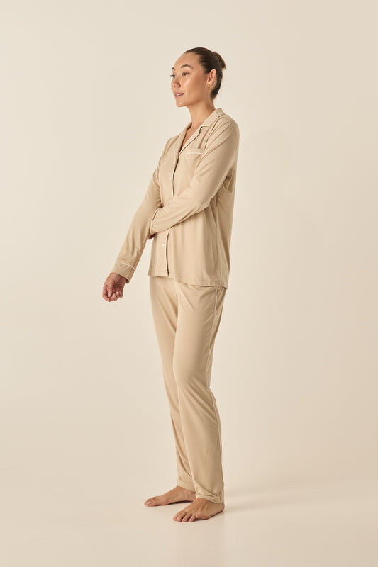 Ada Beige Bamboo Set  - Gingerlilly Sleepwear