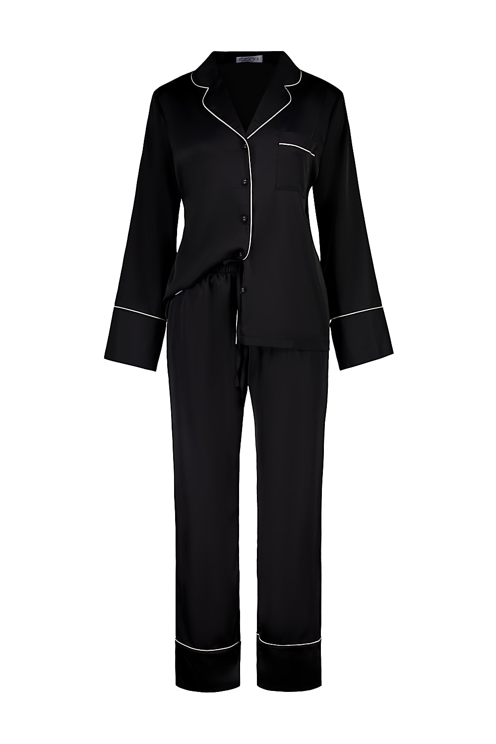 Adele Black Satin Set  - Gingerlilly Sleepwear