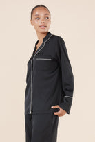 Adele Black Satin Set  - Gingerlilly Sleepwear