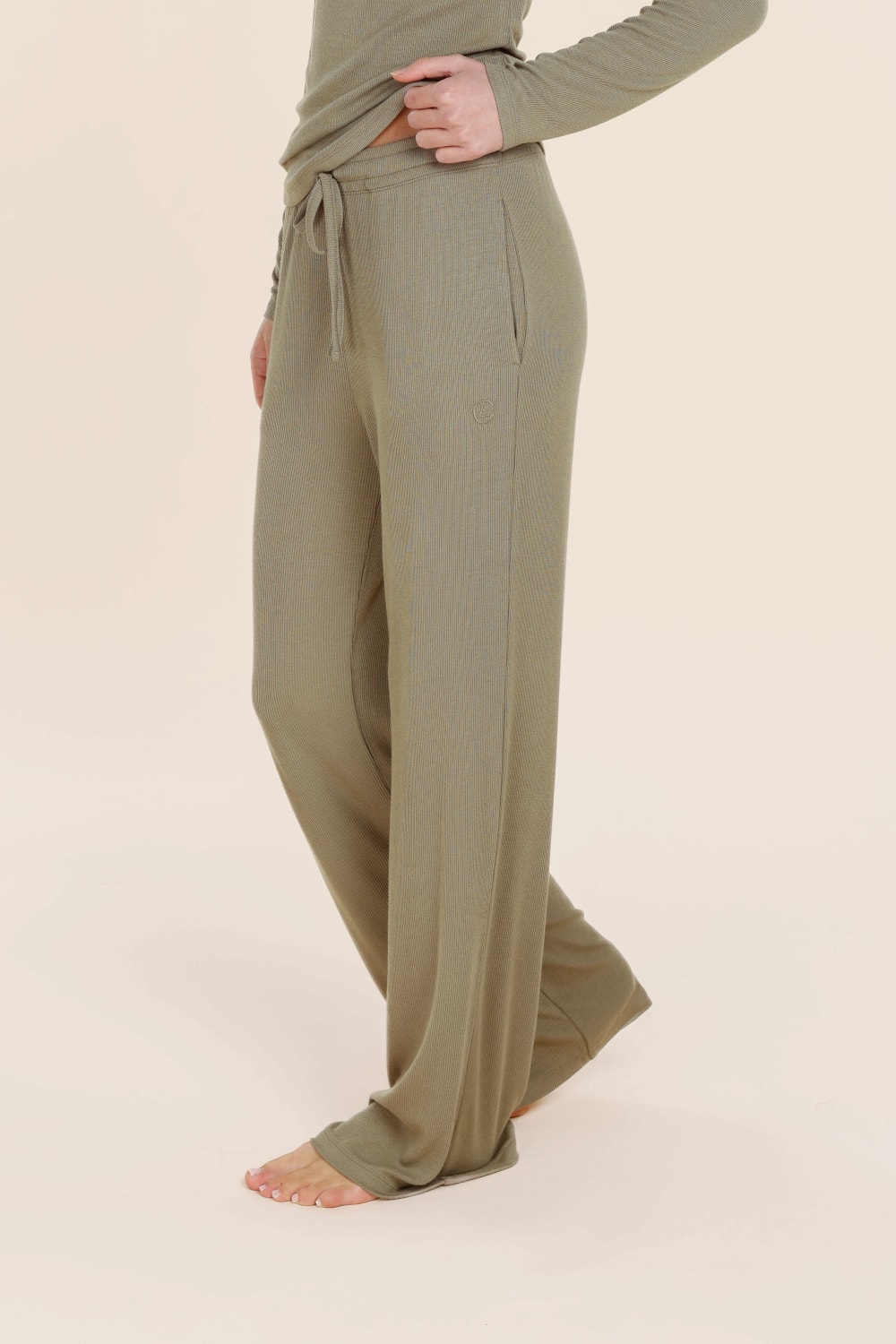 Athens Ribbed Long Pants - Gingerlilly Sleepwear