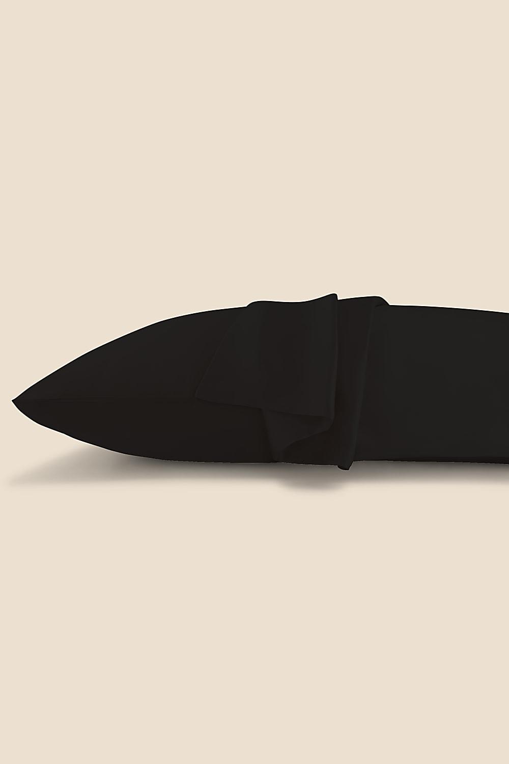Blissful Black Pure Silk Pillowcase - Gingerlilly Sleepwear