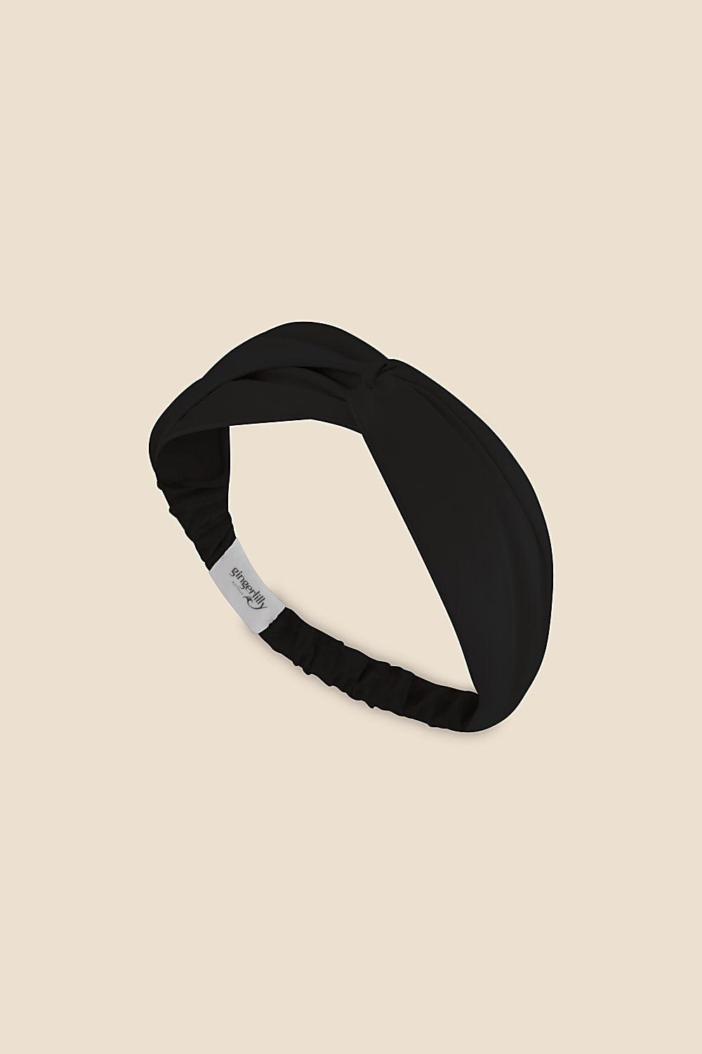 Celestial Pure Silk Black Headband - Gingerlilly Sleepwear