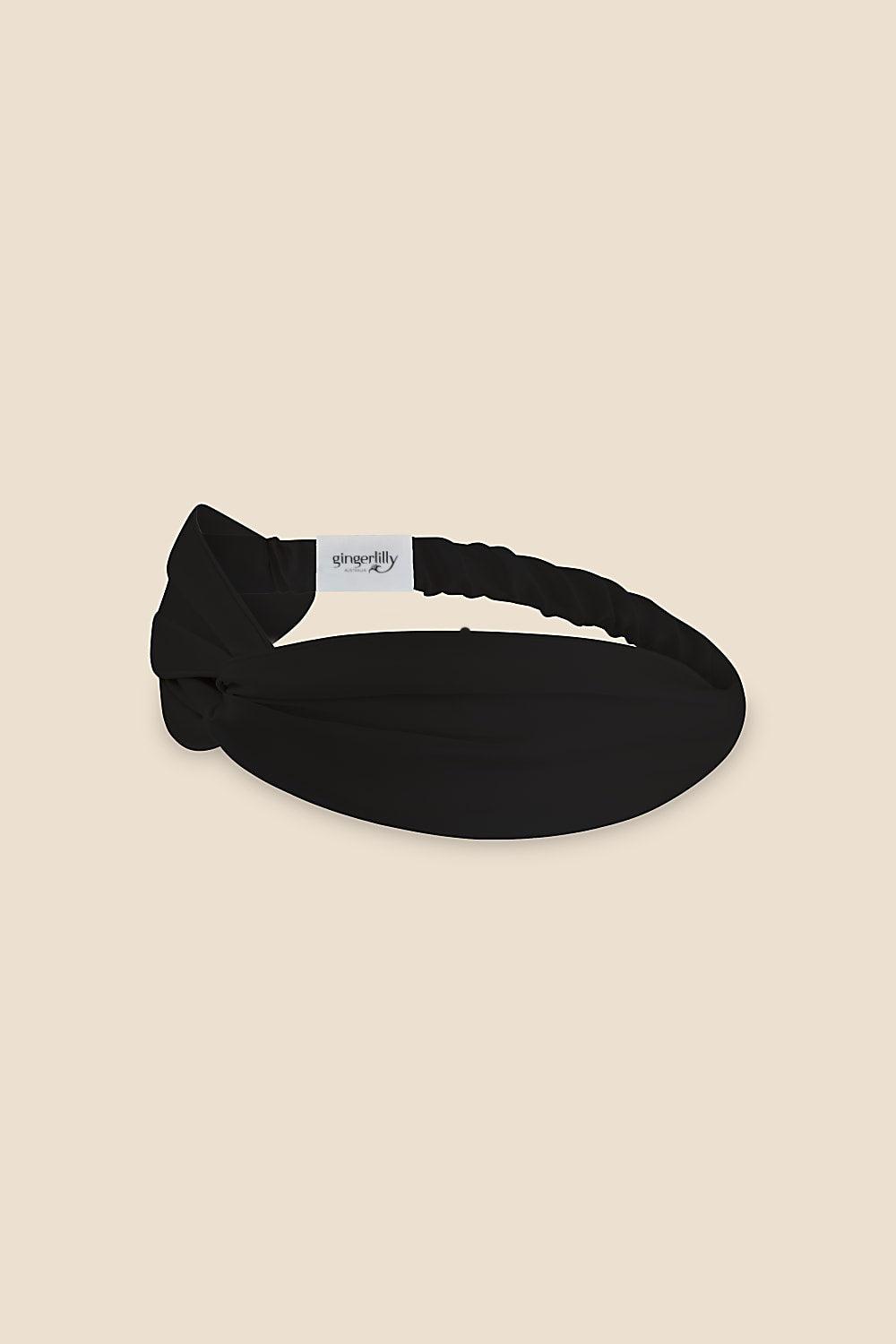 Celestial Pure Silk Black Headband - Gingerlilly Sleepwear