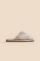 Gingerlilly Cortina Plush Fluffy Slipper Beige - Side