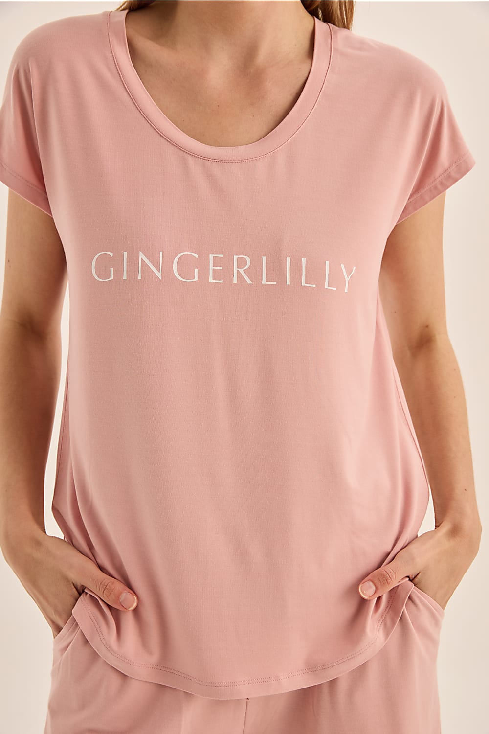 Dahlia Pink Bamboo Short Set - Gingerlilly Sleepwear