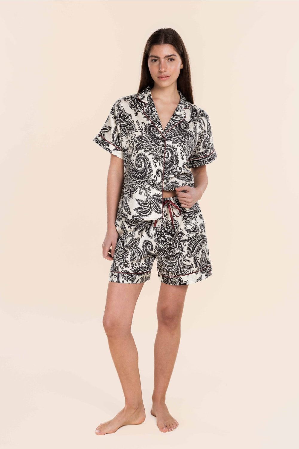 Gingerlilly Daphne Cotton Sateen Short Set - Front