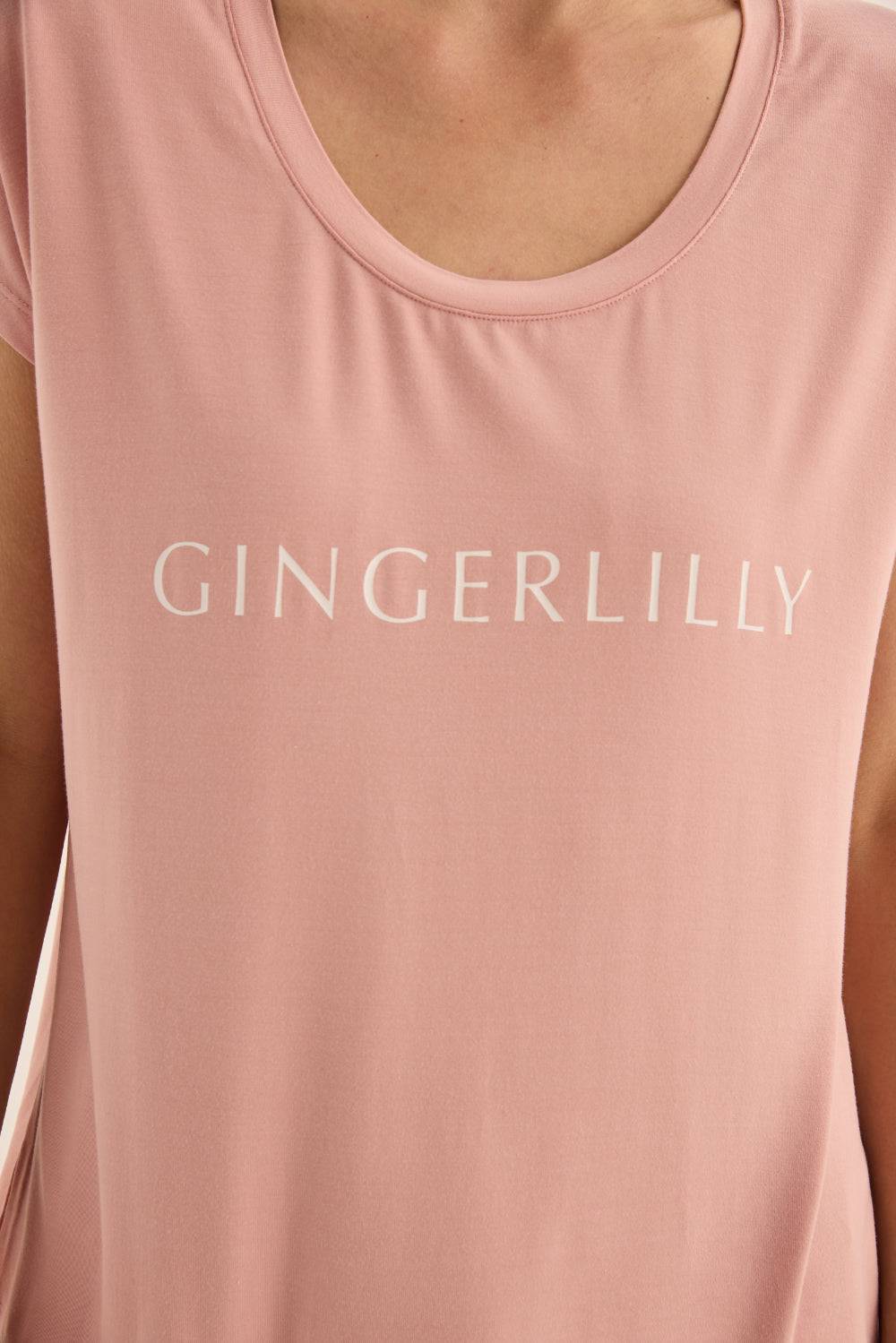 Elara Pink Bamboo Pyjama Set - Gingerlilly Sleepwear