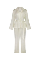 Emerald Pure Silk Long Sleeve Wide Leg Pyjama Set - Gingerlilly Sleepwear