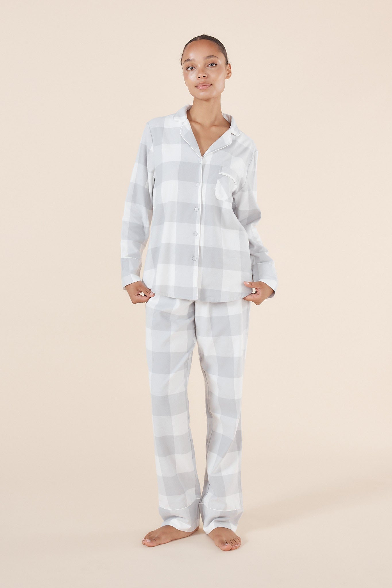Emery Buffalo Check Cotton PJ set - Gingerlilly Sleepwear