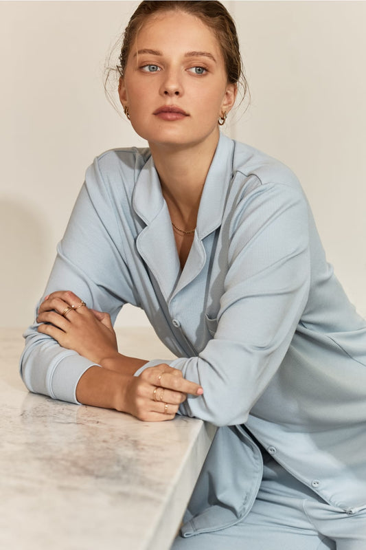 Emilia Ribbed Lounge PJ set - Gingerlilly Sleepwear