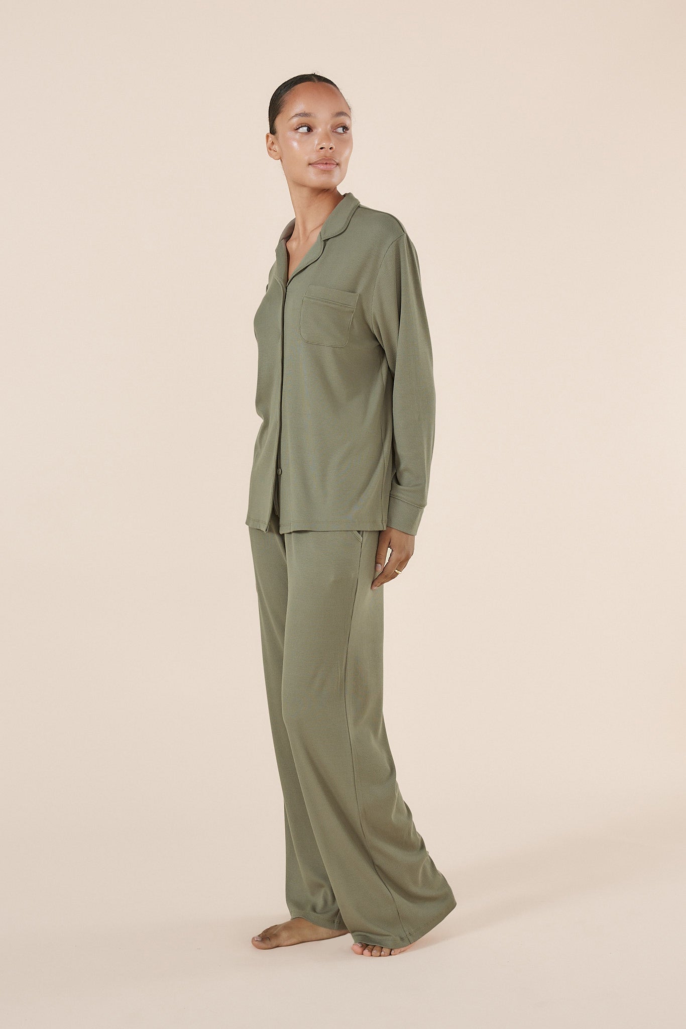 Emilia Ribbed Lounge PJ set - Gingerlilly Sleepwear