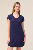 Gingerlilly Ashley Bamboo Sleep Tee - Navy - Front alt 2