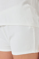 Gingerlilly Avery Rib Lounge Mini Short in Ecru