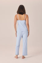 Gingerlilly Britt Bamboo Lace Cami Long PJ Set - Blue - Back