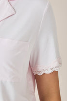Gingerlilly Joni Bamboo Short Set with Lace - Pink - Detail alt