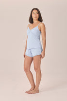Gingerlilly Mabel Bamboo Cami and Short Set - Blue - Side