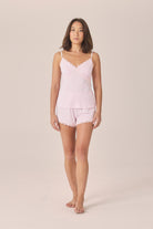 Gingerlilly Mabel Bamboo Cami and Short Set - Pink - Front