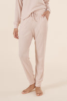 Lainey Beige Waffle Pyjama Set - Gingerlilly Sleepwear