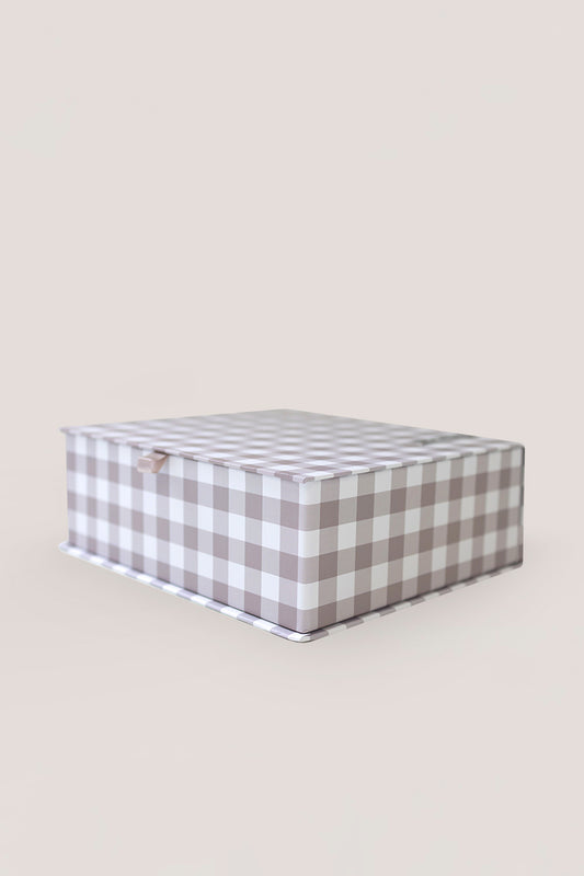 Lia Natural Gingham Cotton PJ set - Gingerlilly Sleepwear