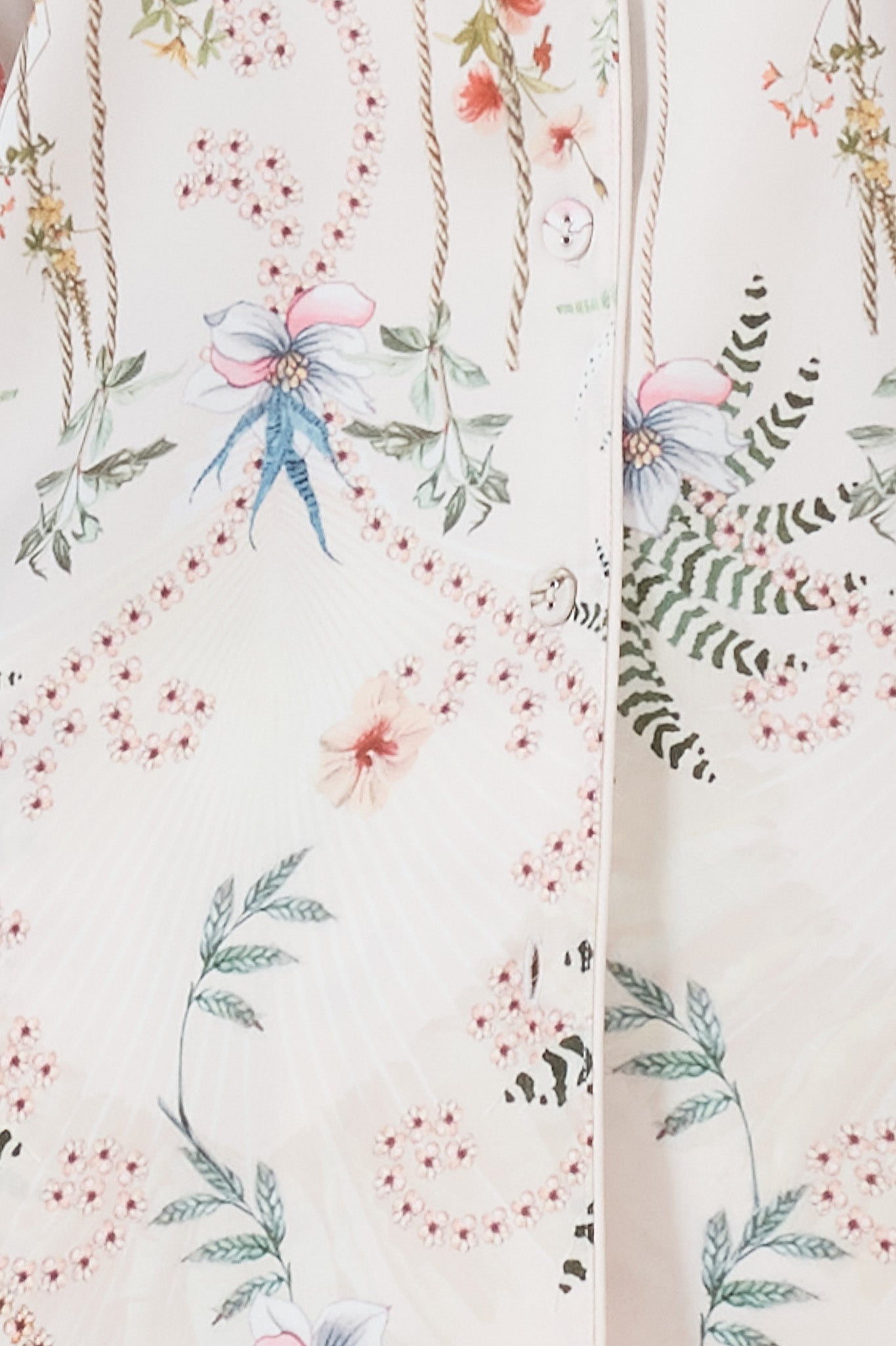 Maeve Botanical Print Satin PJ set - Gingerlilly Sleepwear