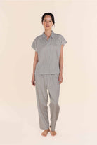 Marlie Pyjama Set in olive diamond print cotton