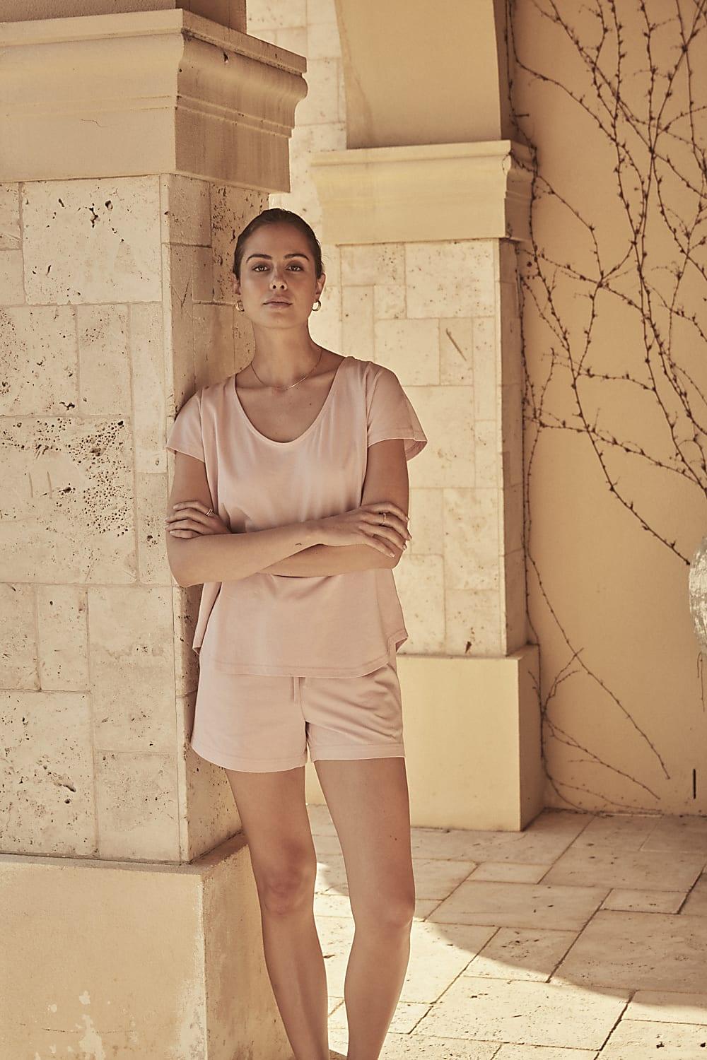 Mona Pink Bamboo Short PJ - Gingerlilly Sleepwear