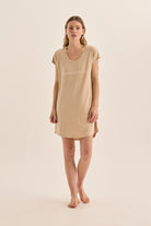 Gingerlilly Nova Natural Bamboo Tee Nightie - Front