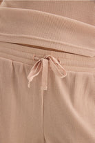 Olivia Beige Waffle Short Set - Gingerlilly Sleepwear