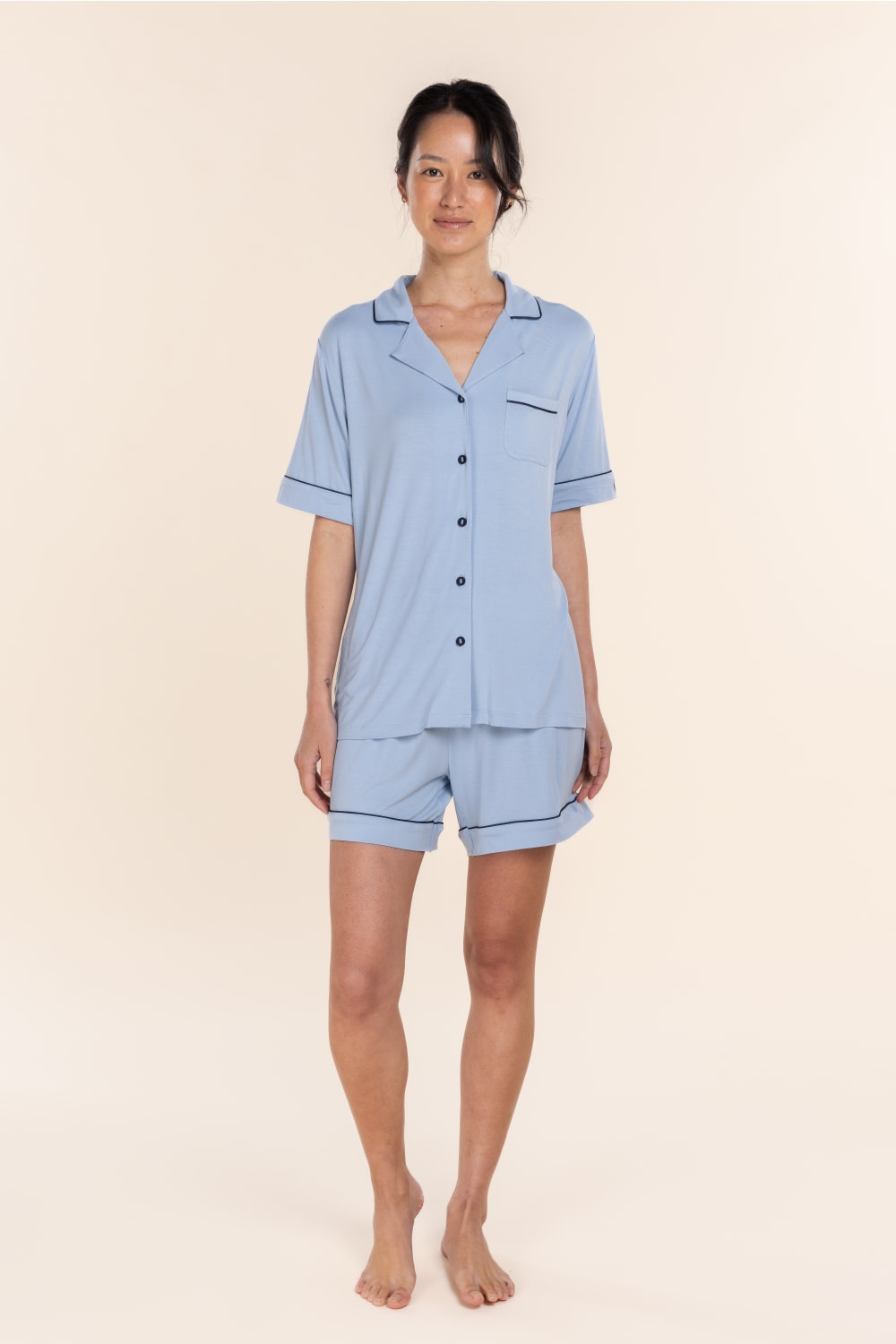 Sadie Blue Bamboo Short PJ Set