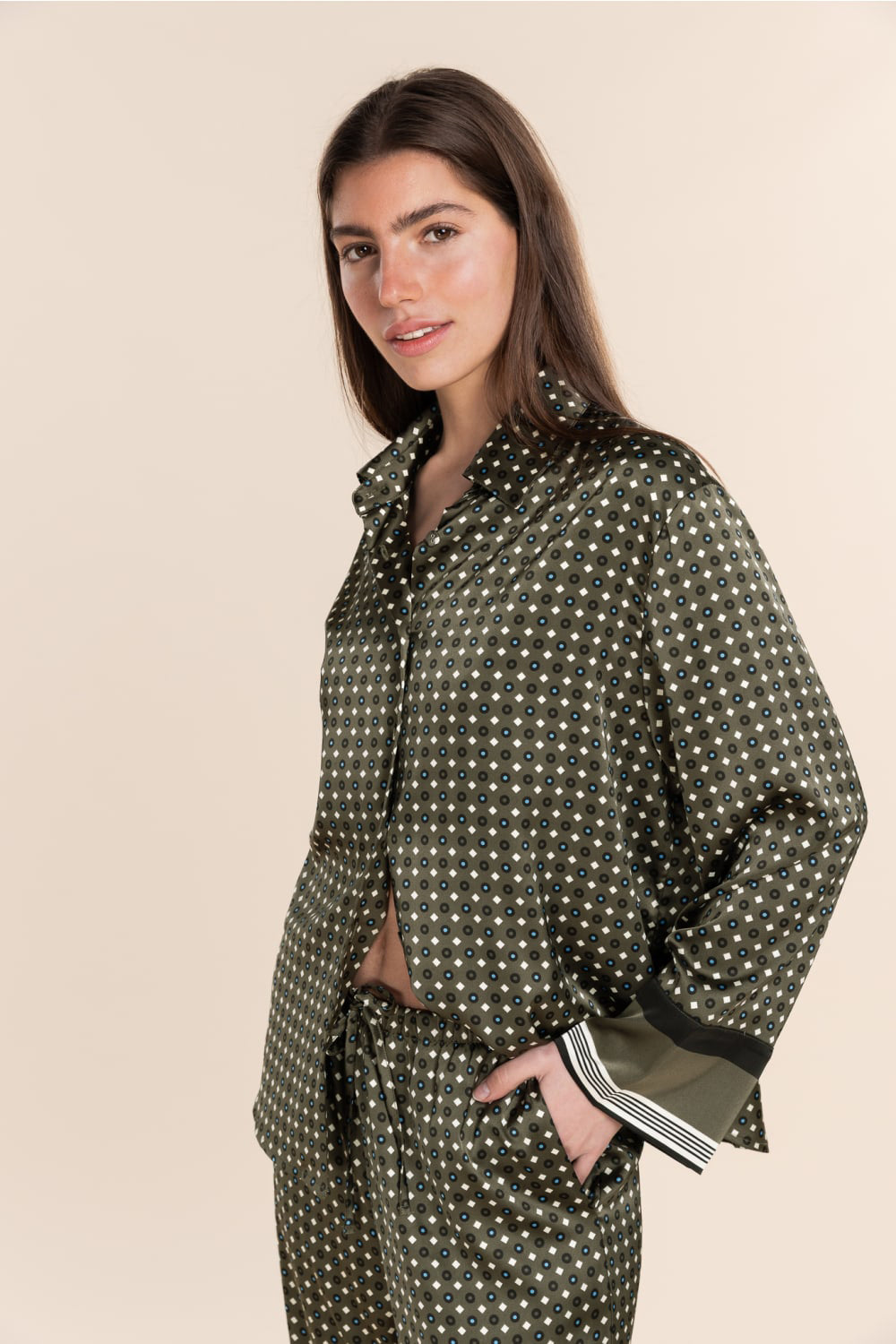 Scarlett Printed Silky Satin PJ Set - Gingerlilly Sleepwear