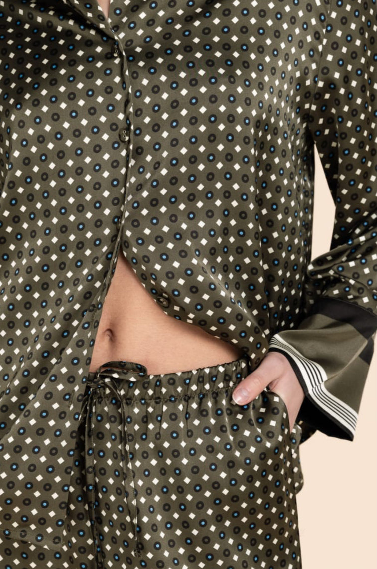 Scarlett Printed Silky Satin PJ Set - Gingerlilly Sleepwear