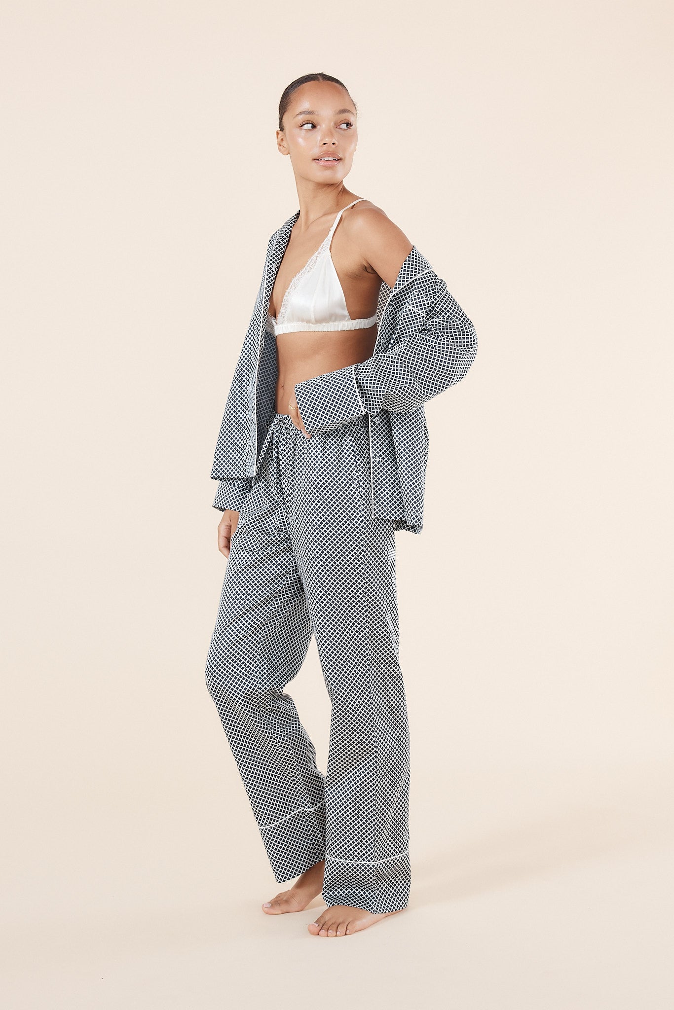 Sky Diamond Cotton PJ set - Gingerlilly Sleepwear
