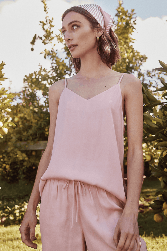 Stefania Pink Cami Short PJ - Gingerlilly Sleepwear