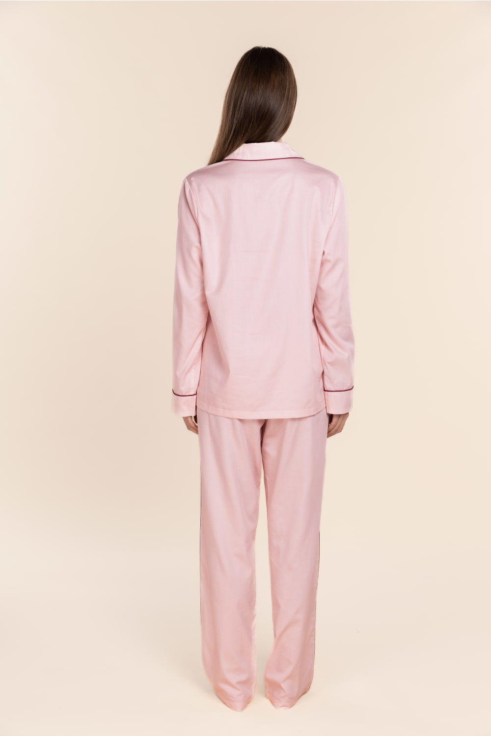 Gingerlilly Susanna Cotton Long PJ Set - Pink - Back