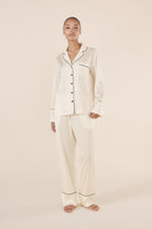 Gingerlilly Whitney Ivory Silky Satin Set - Front